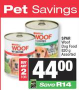 Spar Woof Dog Food Assorted-For 2 x 820g