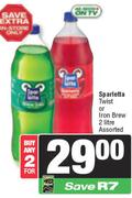 Sparletta Twist Or Iron Brew Assorted-For Any 2 x 2Ltr