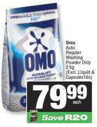 Omo Auto Regular Washing Powder Only (Excl Liquid & Capsules 16's)-2Kg