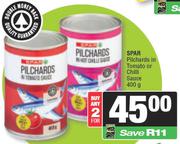 Spar Pilchards In Tomato Or Chilli Sauce-For Any 2 x 400g