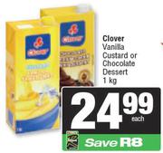 Clover Vanilla Custard Or Chocolate Desert-1Kg Each