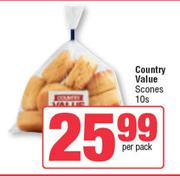Country Value Scones-10s Per Pack