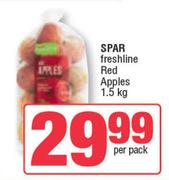 Spar Freshline Red Apples-1.5Kg Per Pack
