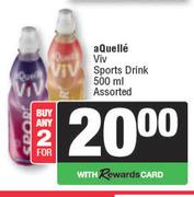 Aquelle Viv Sports Drink Assorted-For 2 x 500ml