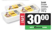 Goldi Frozen Chicken Livers-For 3 x 250g