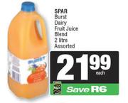 Spar Burst Dairy Fruit Juice Blend Assorted-2L