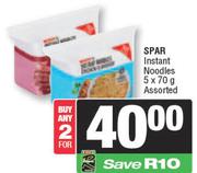 Spar Instant Noodles Assorted-For 2 x 5 x 70g