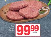 Beef Burger Patties-Per Kg