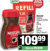 Nescafe Classic Instant Coffee Jar 200g Or Pouch 230g-Each