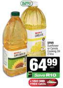 Spar Sunflower Or Canola Cooking Oil-2Ltr Each