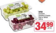 Spar Freshline Seedless Grapes Red Or White-500g Per Tub