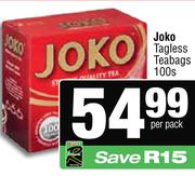 Joko Tagless teabags-100s Per Pack