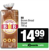 BB Brown Bread Sliced-700g Each