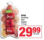 Spar Freshline Red Apples-1.5kg Per Pack