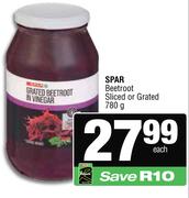 Spar Beetroot Sliced Or Grated-780g Each