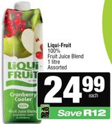 Liqui-Fruit 100% Fruit Juice Blend Assorted-1Ltr Each