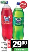 Sparletta Twist Or Iron Brew Assorted-For Any 2 x 2Ltr