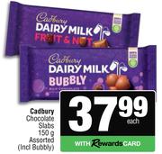 Cadbury Chocolate Slabs Assorted-150g Each