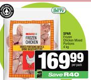 Spar Frozen Chicken Mixed Portions-4kg Per Pack