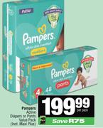    Pampers Active Diapers Or Pants Value Pack-Per Pack
