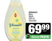 Johnson's Baby Wash Assorted-500ml Each
