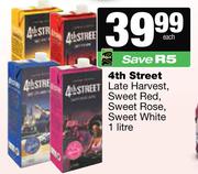 4th Street Late Harvest,Sweet Red,Sweet Rose,Sweet White-1L