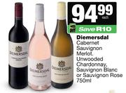 Diemersdal Cab Sauv Merlot,Unwooded Chardonnay,Sauv Blanc Or Sauv Rose-750ml