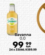 Savanna 0.0-6 x 330ml