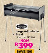 Metalix Large Adjustable Braai 797544