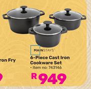 Mainstays 6 Piece Cast Iron Cookware Set 743146