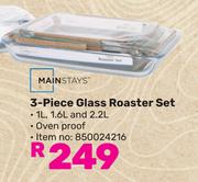Mainstays 3 Piece Glass Roaster Set 850024216