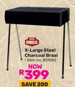 Expert Grill X-Large Steel Charcoal Braai 831582
