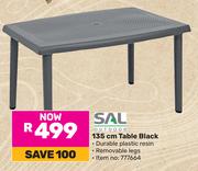 Sal 135cm Table Black 777664