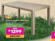 Gold Sun Verona Rectangular Table Taupe 784965