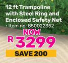 Bounceking 12 Ft Trampoline With Steel Ring & Enclosed Safety Net 850022352