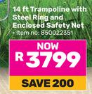 Bounceking 14 Ft Trampoline With Steel Ring & Enclosed Safety Net 850022351