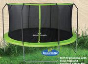 Bounceking 12 Ft Trampoline With Steel Ring & Enclosed Safety Net 850022352