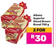 0Albany Superior Sliced Brown Bread-For 2 x 700g