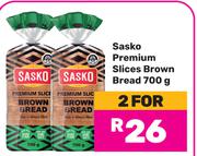 0Sasko Premium Slices Brown Bread-For 2 x 700g