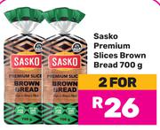 23Sasko Premium Slices Brown Bread-For 2 x 700g