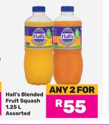 Hall's Blended Fruit Squash Assorted-For 2 x 1.25L
