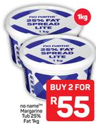 no Name Margarine Tub 25% Fat-For 2 x 1Kg