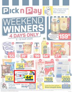 Pick n Pay : Weekend Winners (05 March - 08 March 2026), page 1
