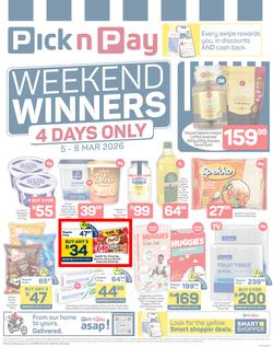 Pick n Pay : Weekend Winners (05 March - 08 March 2026), page 1