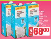 Spar UHT Long Life Milk (Full Cream Only)-For 3 x 1Ltr
