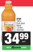Spar 100% Fruit Juice Blend Assorted-1.5L