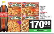 Coca Cola Soft Drink Original 1L + Dr Oetker Ital Pizza-For 4 x 305g/320g/335g