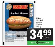 Eskort Smoked Or Red Viennas-500g
