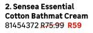 Sensea Essential Cotton Bathmat Cream 81454372