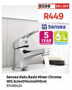 Sensea Natu Basin Mixer Chrome W5.3cm x D14cm x H10cm 81486424